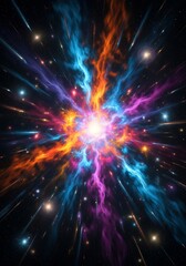 Obraz premium Colorful cosmic explosion