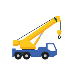 Mobile Crane Logo: A Modern Illustration of a Mobile Crane, a Powerful Machine Used in Construction and Other Industries, Symbolizing Strength, Efficiency, and Precision.