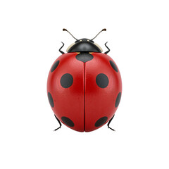 Obraz premium Vibrant ladybug close-up, isolated with transparent background, showcases intricate details and