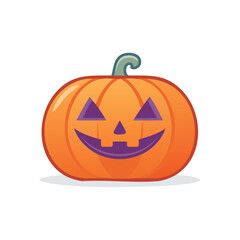 Obraz premium Festive Jack O Lantern with Purple Accents a Happy Halloween Pumpkin