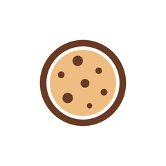 Fototapeta premium Cookie Logo Design with Simple Chocolate Chip Icon Vector Illustration for Bakery, Dessert, and Sweet Branding