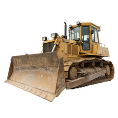 Bulldozer isolated on transparent background  

