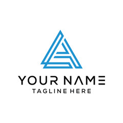 letter A logo icon square, triangle designs vector. logo design and business card