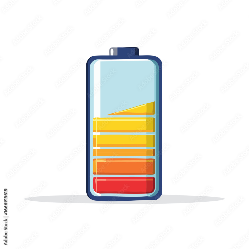 Aufkleber vector battery showing partial charge indicator energy level