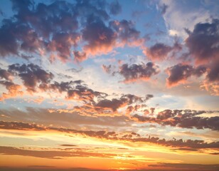 Colorful Sunset Sky Cloudscape. (1)
