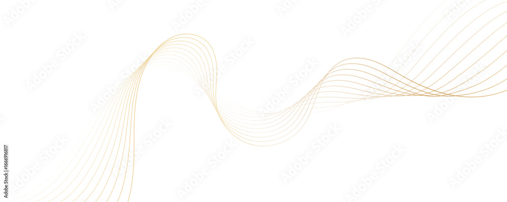 Poster minimal abstract background with golden curved lines and elegant wave pattern design. digital energy