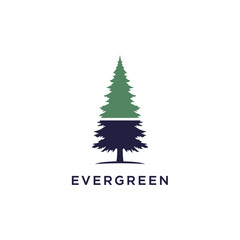 Fototapeta premium A minimalist evergreen tree logo design. Perfect for nature-related businesses.