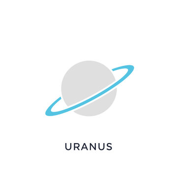 Simple illustration of Uranus, the seventh planet from the Sun.