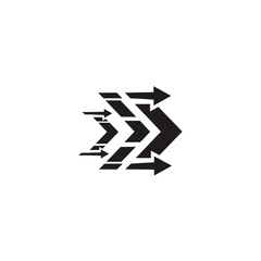 Abstract arrow design symbolizing progress and forward movement.