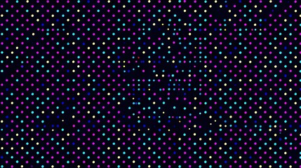 Multicolored polka dots on a dark background.