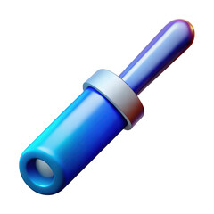 3d stylized dropper icon for digital design projects transparent background