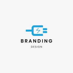 Company Letter M Charge Brand Logo Design