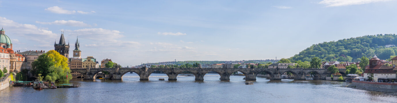 Prague, Czechia 6 may 2025 - Charles Bridge(Karlův most) crossing the Vitava river in Prague