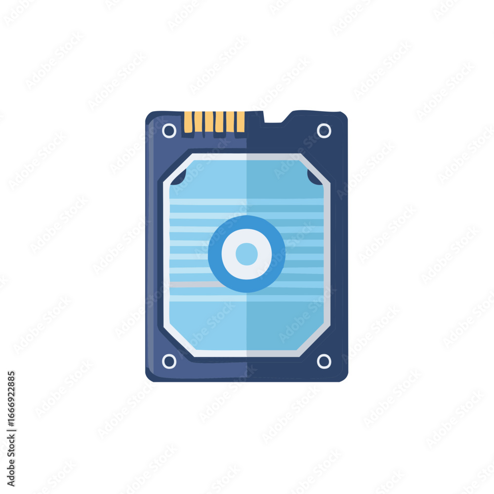 Poster memory card vector flat design memory storage device icon concept