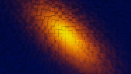 Abstract 3D Cubes with Glowing Light Effect – Futuristic Background
