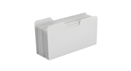 File folder with document isolated on white background.