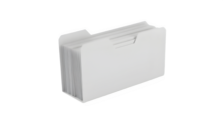 File folder with document isolated on white background.