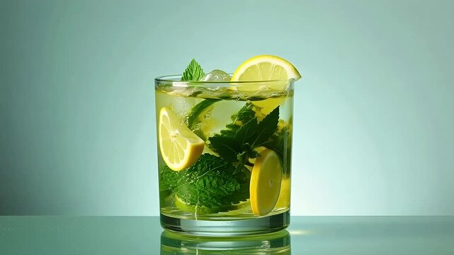 Mojito with Lemon and Mint