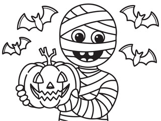 Obraz premium vector illustration of a Halloween pumpkin