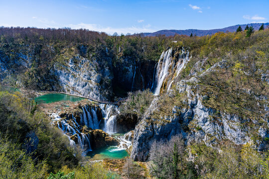 Part of the Waterfalls of Plitvice Lakes National Park