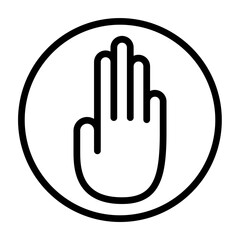 Fototapeta premium No Entry Vector Line Icon Design