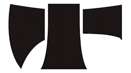 Abstract representation of an axe head.