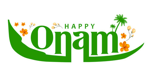 snakeboat race in Onam celebration background for Happy Onam festival of South India Kerala