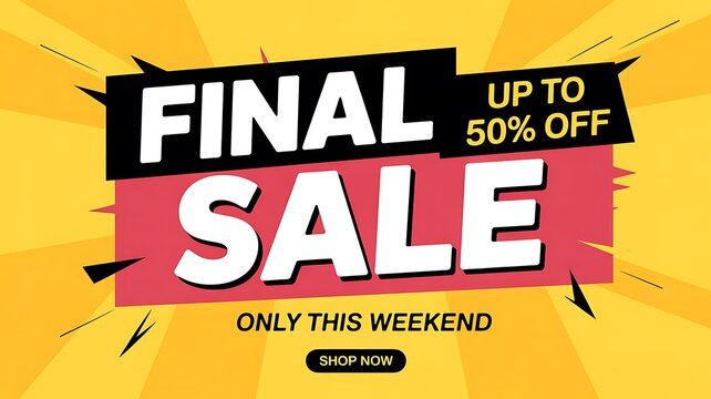 Final sale up to 50 off banner