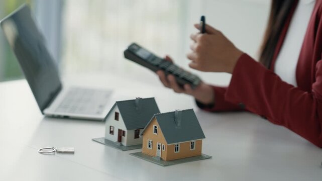 home loan calculation, house with money, finance and valuation