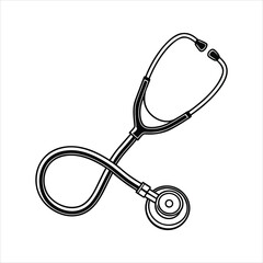 stethoscope on white background