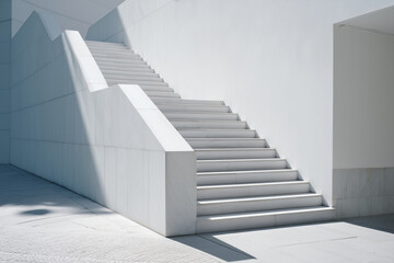 Minimal White Stairs