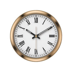 vintage clock isolated on white