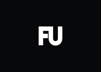 FU logo Design Template Vector Graphic Branding Element.