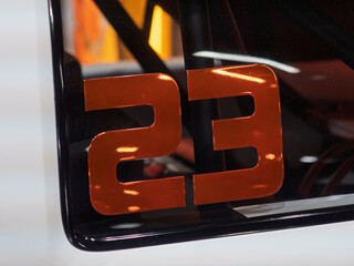  Close-Up of PC Computing Device Featuring Number 23 Design