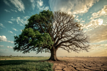 Fototapeta premium Tree of Life and Death, Nature Contrast