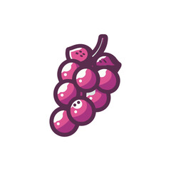 A vibrant bunch of grapes with a glossy finish, set against a clean white background