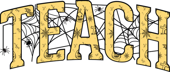 Teacher Halloween T-shirt Design