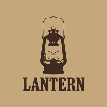 A classic vintage lantern silhouette.  Perfect for logo or design.