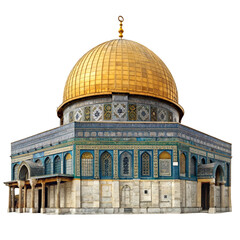 Obraz premium Dome of the Rock in Jerusalem isolated on transparent background 