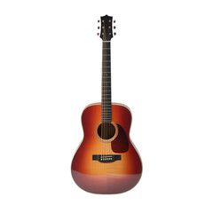 Naklejka premium acoustic guitar on white background