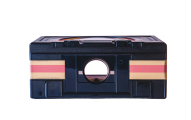 Cassette tape on white background,png