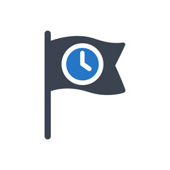 Flag Finish Deadline Time icon