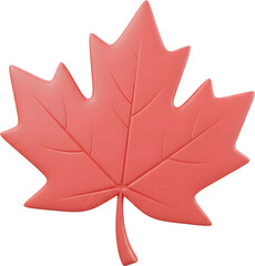 Obraz premium A minimalist 3D render of a maple leaf