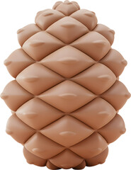 Obraz premium A minimalist 3D render of a pine cone
