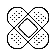 A beautiful line drawing of  bandage coloring page