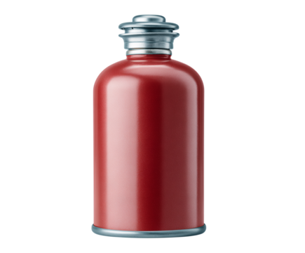 Red container with a silver top