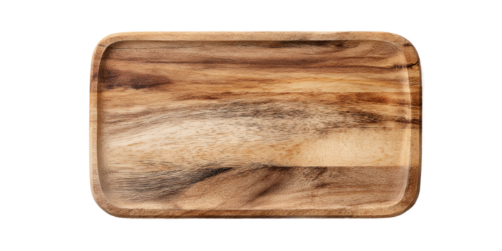 Wooden tray with a square shape