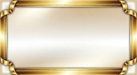 Elegant shimmering gold frame and border for luxurious design and templates