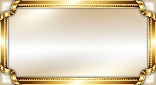Elegant shimmering gold frame and border for luxurious design and templates