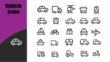 Vehicle  Icons set